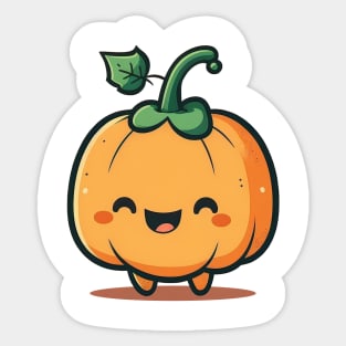 Cute kawaii halloween pumpkin Sticker